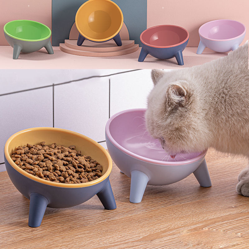 Cat Dog Bowl With Stand Pet Feeding Food