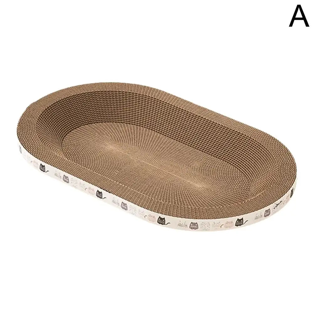 Cat Scratcher Cardboard Round Oval Cat Scratch Pad Bowl