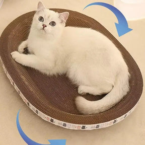 Cat Scratcher Cardboard Round Oval Cat Scratch Pad Bowl